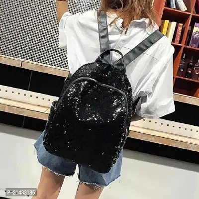 Women High Qulity Sequance Multipurpose Backpack Handbag Purse, Travel Backpack Shoulder Bag for Ladies and Girls-BP1035-thumb3