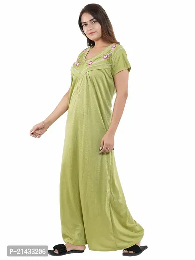 Urmit Trendy Hosiery Cotton Half Sleeves Women's Feeding Nightdress Nighty Pack of 1- SP1014-thumb5
