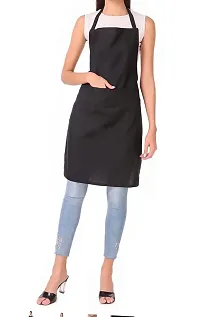 URMIT SURGICAL Mens and Womens Chef Cooking Kitchen Apron and other both use (Non-Waterproof, Black, 1)-thumb1