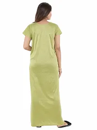 Urmit Trendy Hosiery Cotton Half Sleeves Women's Feeding Nightdress Nighty Pack of 1- SP1014-thumb1