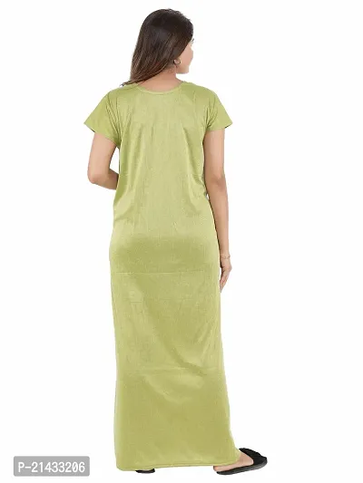 Urmit Trendy Hosiery Cotton Half Sleeves Women's Feeding Nightdress Nighty Pack of 1- SP1014-thumb2