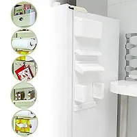 Sterling Plastic 5-in-1 Multipurpose Magnetic Refrigerator Storage Rack, White-thumb3