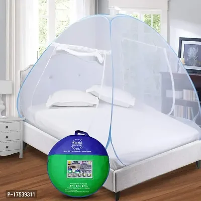 Sterling Mosquito Net for Single Bed, Folding Mosquito net for Single Bed, Polyester Strong Net Foldable Easily fit on 4 x 6 ft - Blue.-thumb2