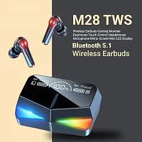 STORIA M28 Wireless Earbuds, TWS Bluetooth 5.1, Touch Control, Microphone, Mirror Screen LED Display, HD Sound  Stable Connection-thumb3