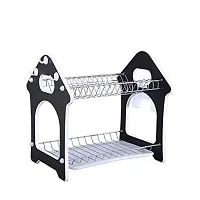 STORIA Rack for Kitchen Drainer Rack Crockery Holder Cutlery Plate Holder Glass Utensils Storage Organizer (Stainless Steel) Multicolor-thumb4