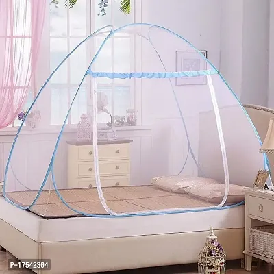 Sterling Mosquito Net for Bed King Size, Double Bed Mosquito Net, Machardani Net Double Bed Cotton, Foldable Easily fit on 6 x 6 ft Bed 200 x 200 x 145 Double Bed Net Pink-thumb5