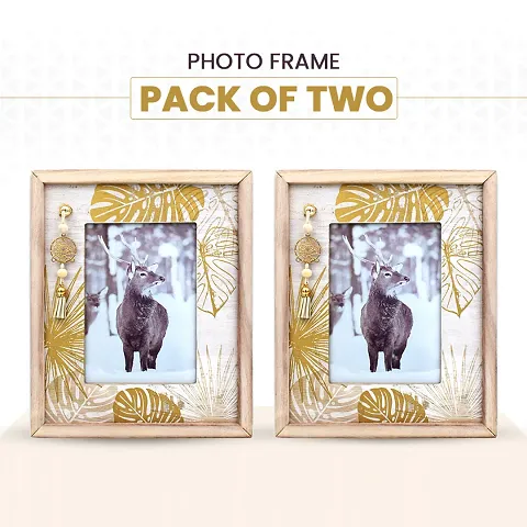 wooden photo frame , photoframe  for table, wall (Set of 2)