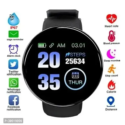 D18 Smart Watch Black Display Heart Rate  BP Monitor Smart Band Smartwatch-thumb0