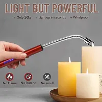 Electric Lighter For Candles Rechargeable Electric Gas Lighter/Plasma Lighter Flameless Windproof Usb Lighter 360Deg Flexible Neck Arc Lighter-thumb1