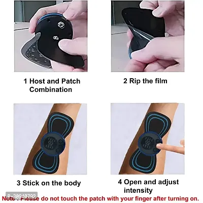 Body Massager Machine for Pain Relief Wireless Vibrating Massager 8 Mode 19 Strength Level EMS Massager Mini Massager Butterfly Massager for Shoulder Legs Massage Neck Massager Back Massager-thumb3