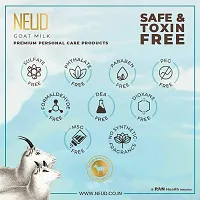 NEUD Goat Milk Premium Hair Conditioner for Men  Women with Free Water-Resistant Multi-Purpose Zipper Pouch, White, 300 ml-thumb2