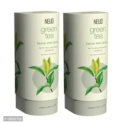 NEUD Green Tea Facial Mist Spray for Dehydrated  Irritated Skin - 2 Packs (100ml Each)-thumb0