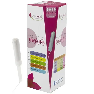 everteen Super Plus Applicator Tampons For Periods In Women- 3 Pack (8 Pieces)