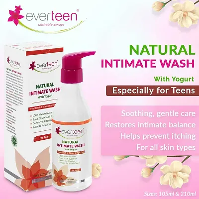 everteen Yogurt Natural Intimate Wash For Feminine Intimate Hygiene In Teens - 2 Pack (210ml)