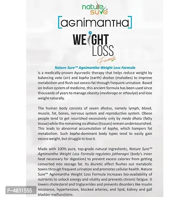 Nature Sure Agnimantha Weight Loss Formula For Fat Loss In Men & Women - 1 Pack (60 Capsules)-thumb3