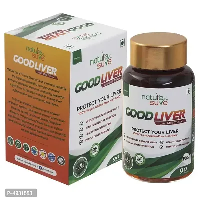 Nature Sure Good Liver Capsules with Milk Thistle For Natural Protection Against Fatty Liver - 1 Pack (90 Capsules)
