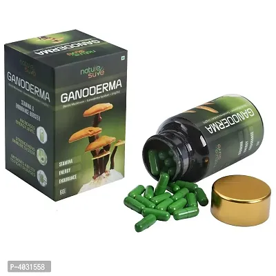 Nature Sure Ganoderma LingZhi Reishi Mushroom Capsules For Stamina In Men & Women - 1 Pack (60 Capsules)-thumb5