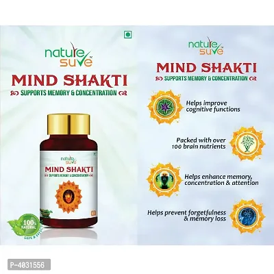 Nature Sure Mind Shakti Tablets For Memory  Concentration In Men  Women - 1 Pack (60 Tablets)-thumb2