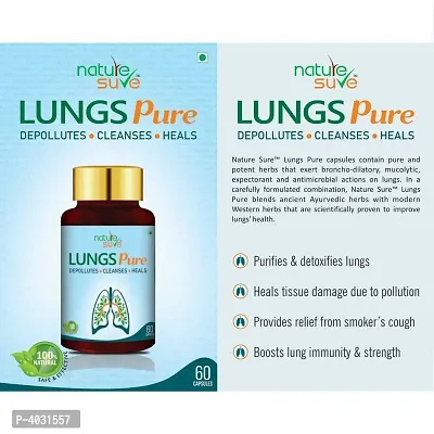 Nature Sure Lungs Pure Capsules For Respiratory Health In Men & Women - 1 Pack (60 Capsules)-thumb2