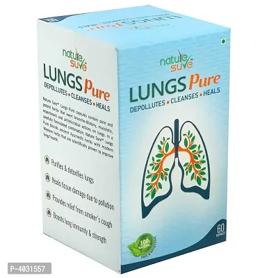 Nature Sure Lungs Pure Capsules For Respiratory Health In Men & Women - 1 Pack (60 Capsules)
