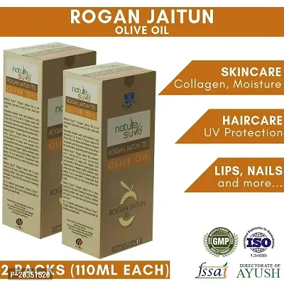 Nature Sure Rogan Jaitun Olive Oil For Men and Women - 2 Packs (110ml Each)