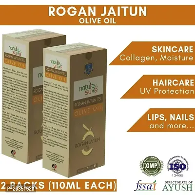 Nature Sure Rogan Jaitun Olive Oil For Men and Women - 2 Packs (110ml Each)-thumb0