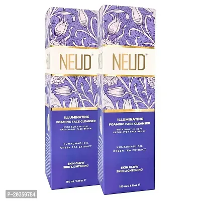 NEUD Illuminating Foaming Face Cleanser With Kumkumadi Oil and Green Tea - 2 Packs (150ml Each)-thumb0