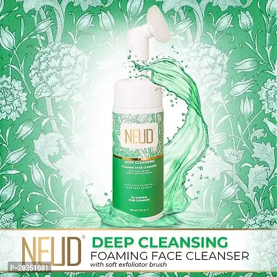 NEUD Deep Cleansing Foaming Face Cleanser With Activated Charcoal and Aloe Vera - 2 Packs (150ml Each)-thumb3