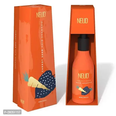 NEUD Carrot Seed Premium Shampoo for Men  Women - 300 ml, White