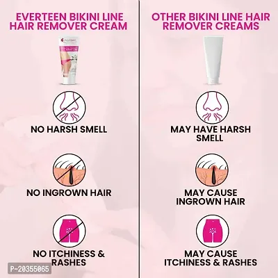 everteen 50g+50g Natural Bikini Line Hair Remover Creme for Women ? 1 Twin Pack-thumb3