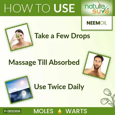 Nature Sure Neem Oil for Moles  Warts in Men  Women - 2 Packs (30ml Each)-thumb2