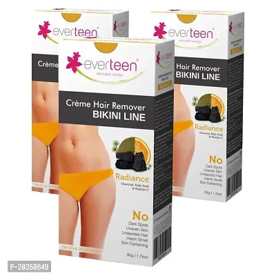 Everteen RADIANCE Bikini Line Hair Remover Creme with Charcoal, Kojic Acid and Vitamin C