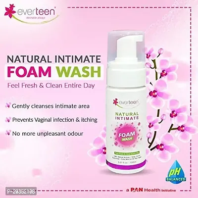 everteen Combo - 1 Bikini Line Hair Remover Creme 50g and 1 Foam Intimate Wash 150ml for Feminine Hygiene in Women-thumb3
