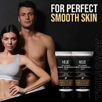 NEUD Anti-Tanning Hair Removal Cream for Arms, Legs, Chest and Back in Men and Women - Twin Pack (50g x 2 Tubes)-thumb2