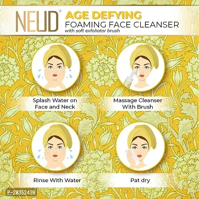 NEUD Age Defying Foaming Face Cleanser With Apple Cider Vinegar and Bakuchiol - 2 Packs (150ml Each)-thumb2