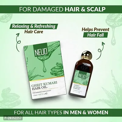 NEUD Premium Ghrit Kumari Hair Oil for Men  Women - Pack 2 (150 ml Each)-thumb5