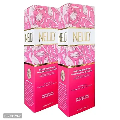 NEUD Skin Brightening Foaming Face Cleanser With Vitamin C and Licorice - 2 Packs (150ml Each)