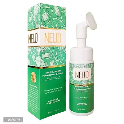 NEUD Deep Cleansing Foaming Face Cleanser With Activated Charcoal and Aloe Vera - 2 Packs (150ml Each)-thumb2