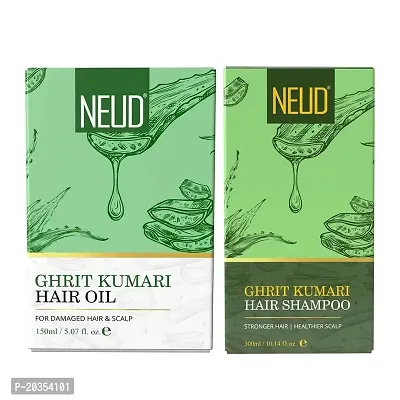 NEUD Combo - Ghrit Kumari Hair Oil and Shampoo for Men  Women-thumb0