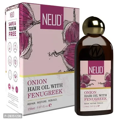 NEUD Premium Onion Hair Oil with Fenugreek for Men  Women ? 1 Pack (150ml)-thumb0