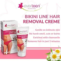 everteen Combo - 1 Bikini Line Hair Remover Creme 50g and 1 Foam Intimate Wash 150ml for Feminine Hygiene in Women-thumb1