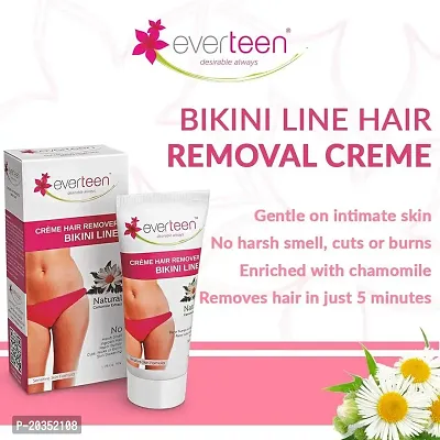 everteen Combo - 1 Bikini Line Hair Remover Creme 50g and 1 Foam Intimate Wash 150ml for Feminine Hygiene in Women-thumb2
