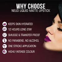 NEUD Matte Liquid Lipstick Boss Lady with Jojoba Oil, Vitamin E and Almond Oil - Smudge Proof 12-hour Stay Formula with Free Lip Gloss-thumb1