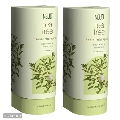 NEUD Tea Tree Facial Mist Spray for Acne-Prone Skin - 2 Packs (100 ml Each)