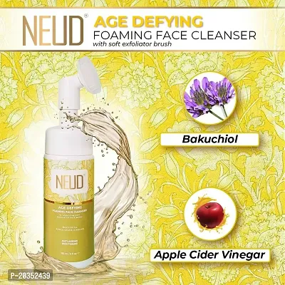 NEUD Age Defying Foaming Face Cleanser With Apple Cider Vinegar and Bakuchiol - 2 Packs (150ml Each)-thumb5