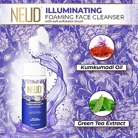 NEUD Illuminating Foaming Face Cleanser With Kumkumadi Oil and Green Tea - 2 Packs (150ml Each)-thumb2