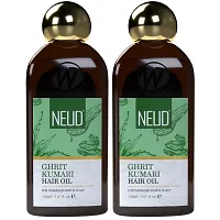NEUD Premium Ghrit Kumari Hair Oil for Men  Women - Pack 2 (150 ml Each)-thumb1