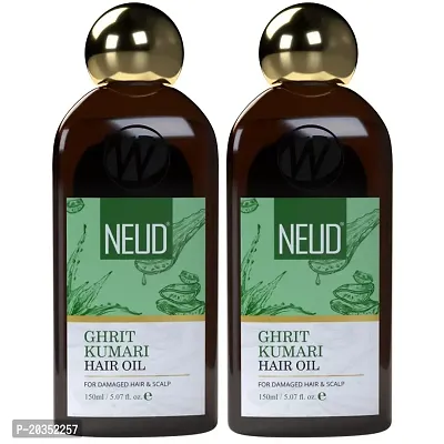 NEUD Premium Ghrit Kumari Hair Oil for Men  Women - Pack 2 (150 ml Each)-thumb2