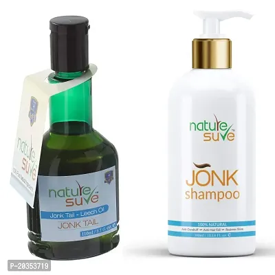 Nature Sure Combo Jonk Tail Leech Oil (110ml)  Jonk Shampoo Hair Cleanser for Men  Women (300ml)
