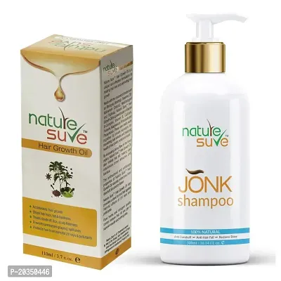 Nature Sure Combo Hair Oil 110ml  Jonk Shampoo Hair Cleanser 300ml for Men  Women-thumb0